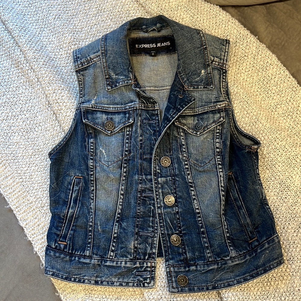 Express denim vest